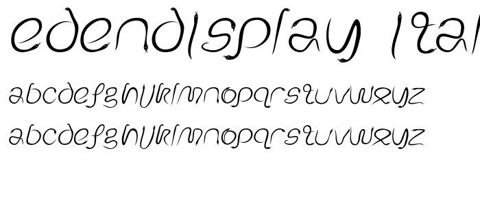 EdenDisplay Italic font